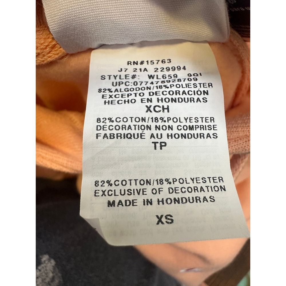 NWT Champion Reverse Weave Cropped Cut Off Hoodie Sweatshirt Peach XS Oversized - Picture 7 of 9